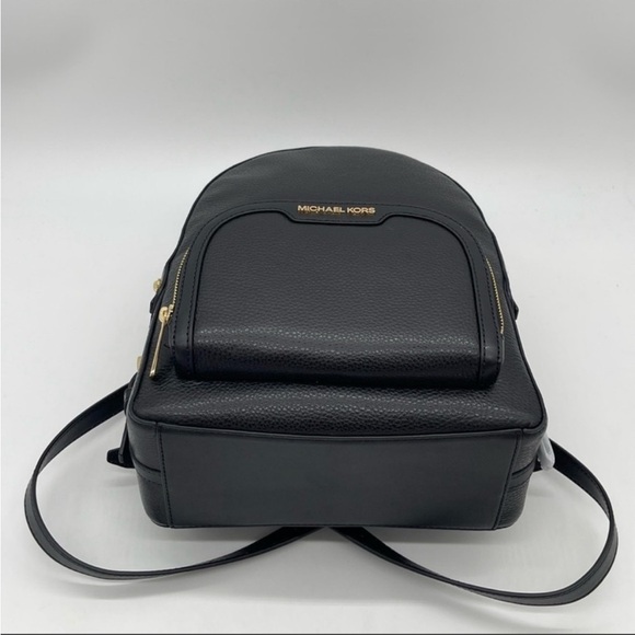 Michael Kors Jaycee Medium Pebbled Leather Backpack Black Leather Black - Picture 9 of 11